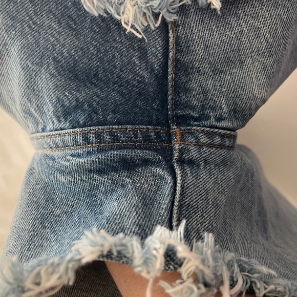 Marine Layer Sasha Floral Embroidered Denim Jean Shorts | Size 25 - Picture 12 of 12